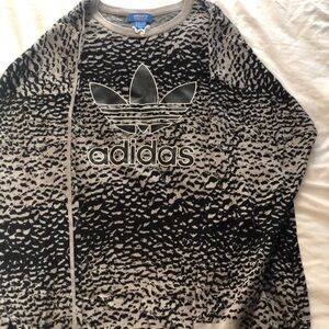 Adidas Gray and Black Knit Sweater